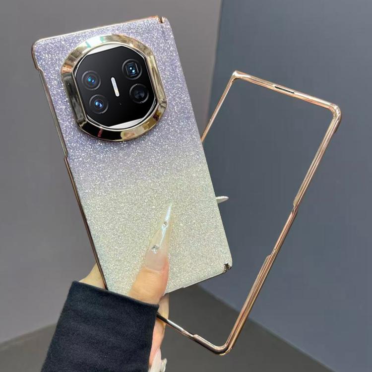 For Huawei Mate X5 Single Axis Gradient Glitter Shockproof Phone Case with Frame