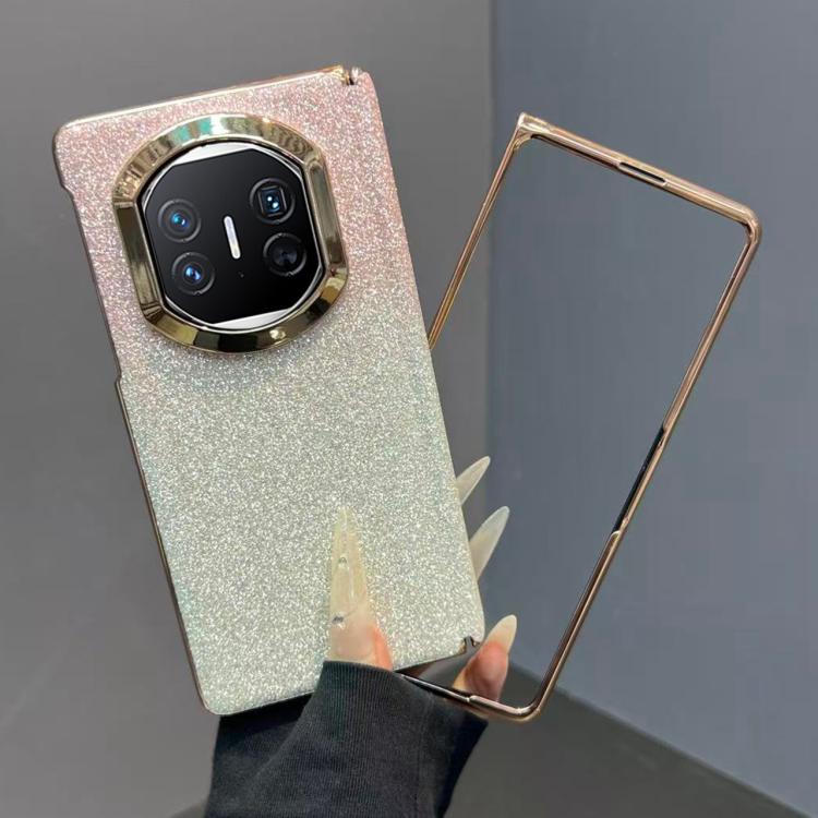 For Huawei Mate X5 Single Axis Gradient Glitter Shockproof Phone Case with Frame