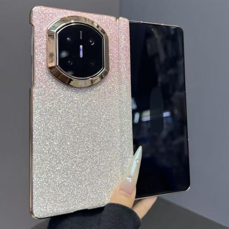 For Huawei Mate X6 Single Axis Gradient Glitter Shockproof Phone Case with Frame