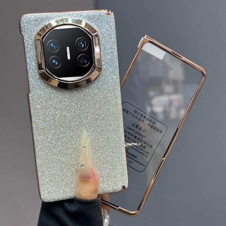 For Huawei Mate X5 Single Axis Gradient Glitter Shockproof Phone Case with Frame / Glass Film