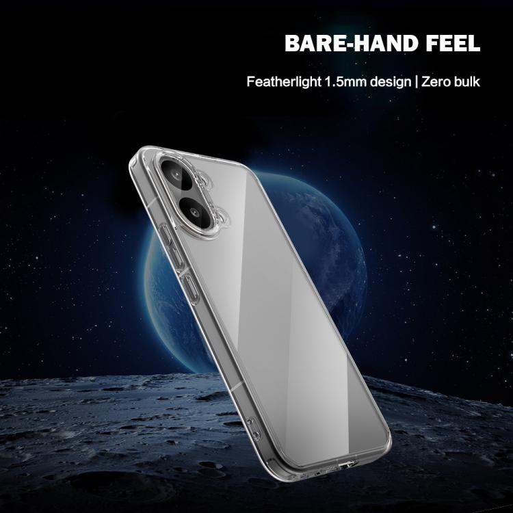 For Redmi Turbo 5 Max 5G LeReach TOC Clear Series Dual-Composite Armor TPU + Acrylic Shockproof Phone Case - Transparent