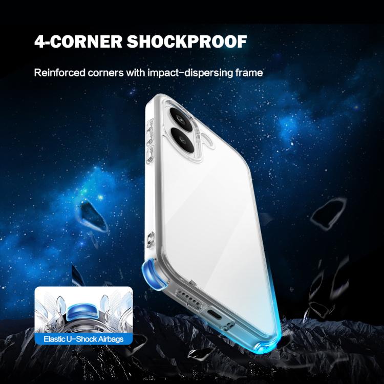 For Redmi Turbo 5 5G LeReach TOC Clear Series Dual-Composite Armor TPU + Acrylic Shockproof Phone Case - Transparent