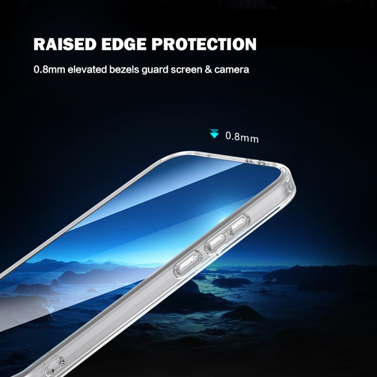 For Redmi Turbo 5 5G LeReach TOC Clear Series Dual-Composite Armor TPU + Acrylic Shockproof Phone Case - Transparent