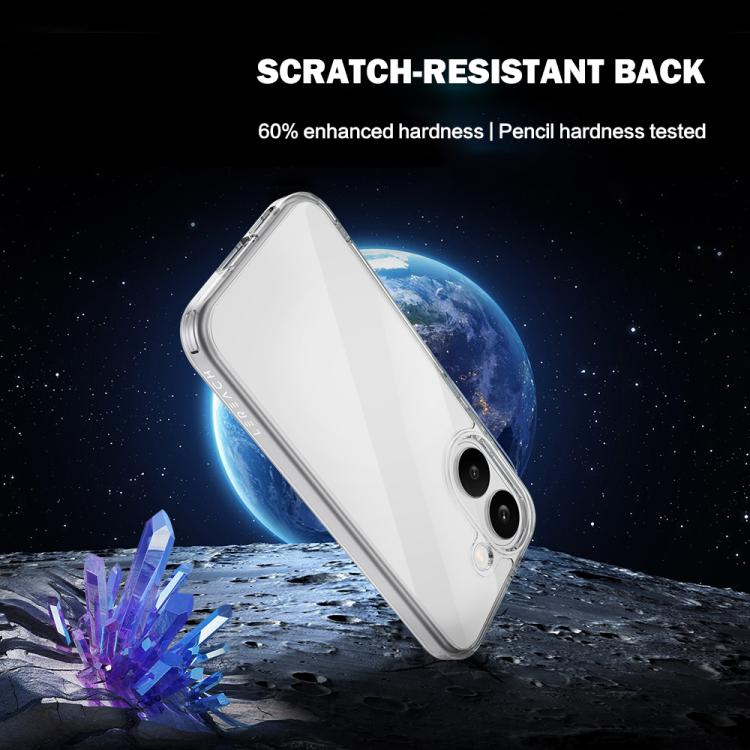 For Redmi Turbo 5 5G LeReach TOC Clear Series Dual-Composite Armor TPU + Acrylic Shockproof Phone Case - Transparent