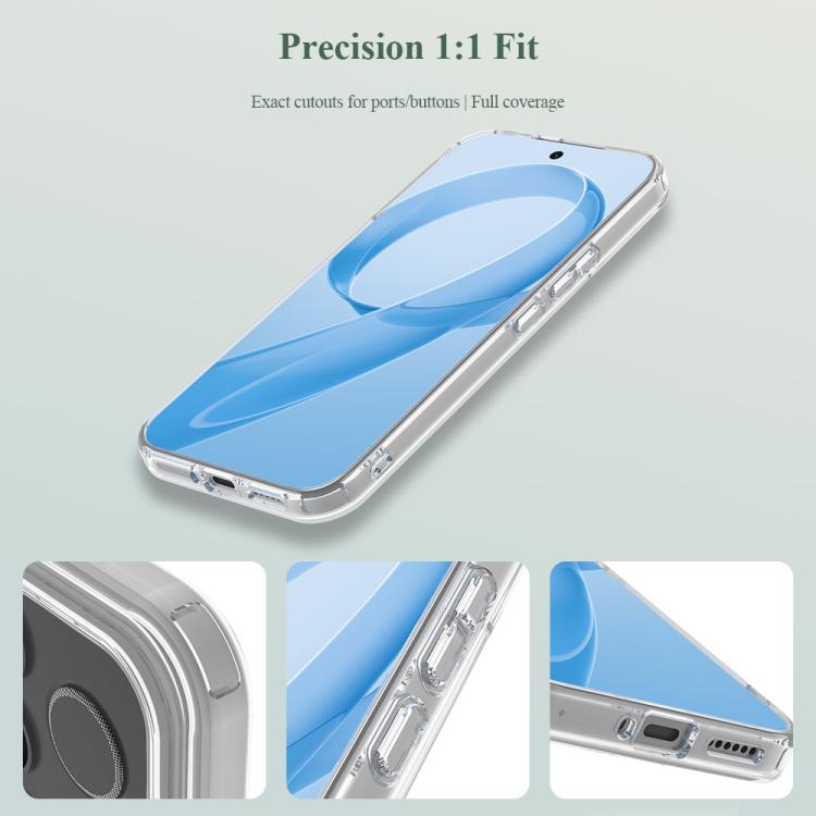 For Redmi K90 Pro Max LeReach TOC Clear Series Dual-Composite Armor TPU + Acrylic Shockproof Phone Case - Transparent