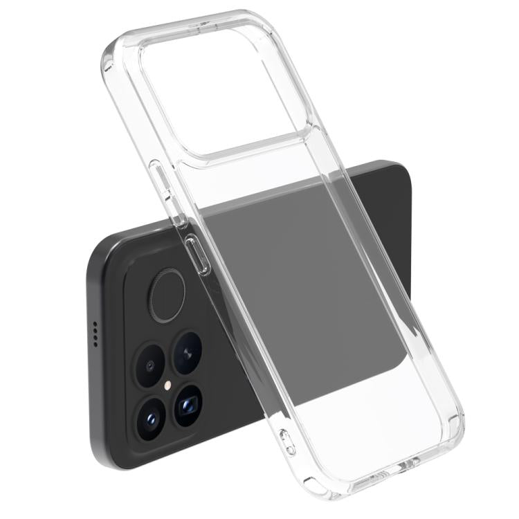 For Redmi K90 Pro Max LeReach TOC Clear Series Dual-Composite Armor TPU + Acrylic Shockproof Phone Case - Transparent
