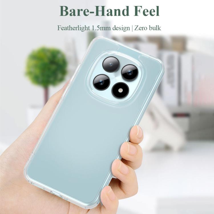 For Redmi Note 15 5G Global LeReach TOC Clear Series Dual-Composite Armor TPU + Acrylic Shockproof Phone Case - Transparent