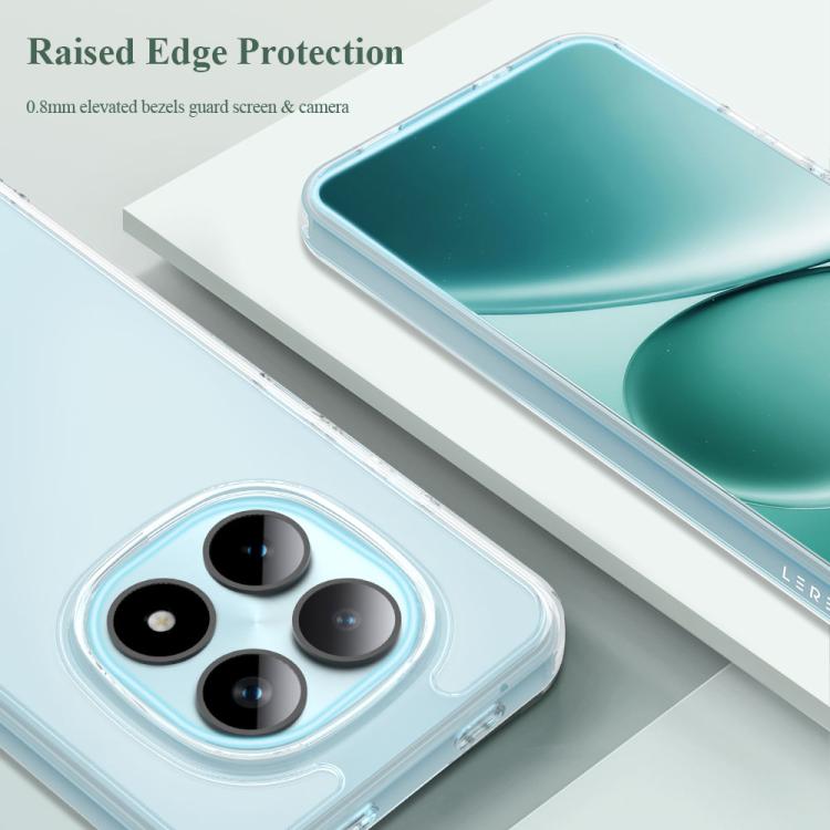 For Redmi Note 15 5G Global LeReach TOC Clear Series Dual-Composite Armor TPU + Acrylic Shockproof Phone Case - Transparent