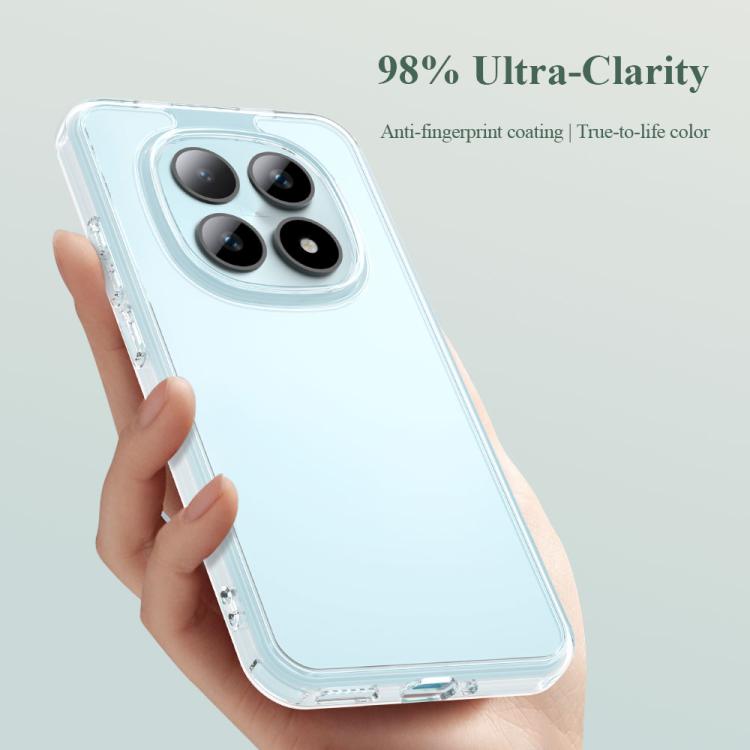 For Redmi Note 15 5G Global LeReach TOC Clear Series Dual-Composite Armor TPU + Acrylic Shockproof Phone Case - Transparent
