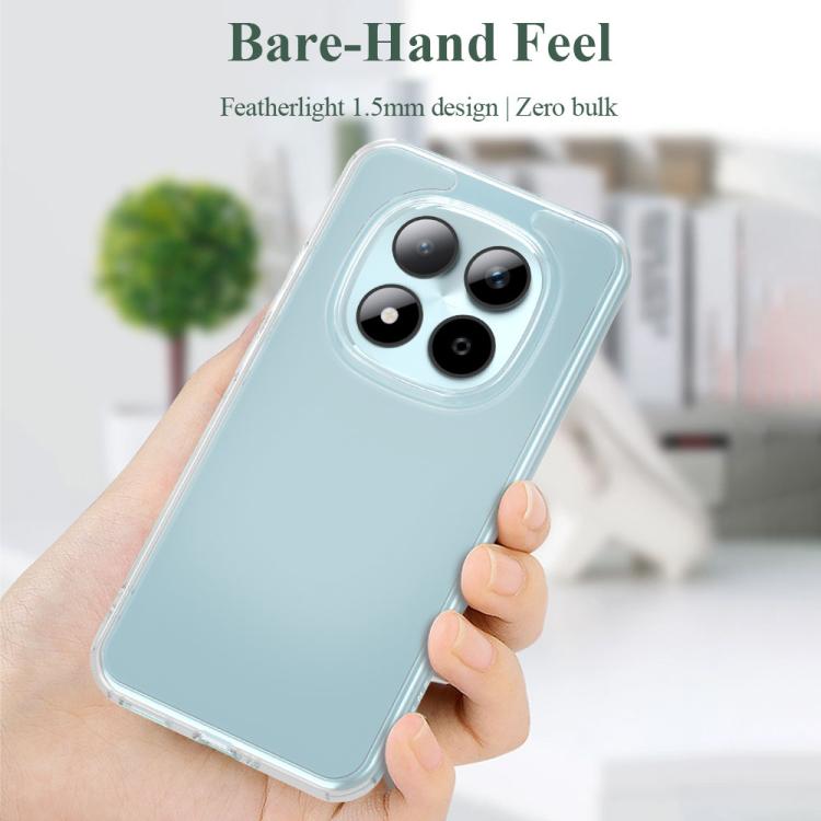 For Redmi Note 15 Pro 4G Global LeReach TOC Clear Series Dual-Composite Armor TPU + Acrylic Shockproof Phone Case - Transparent