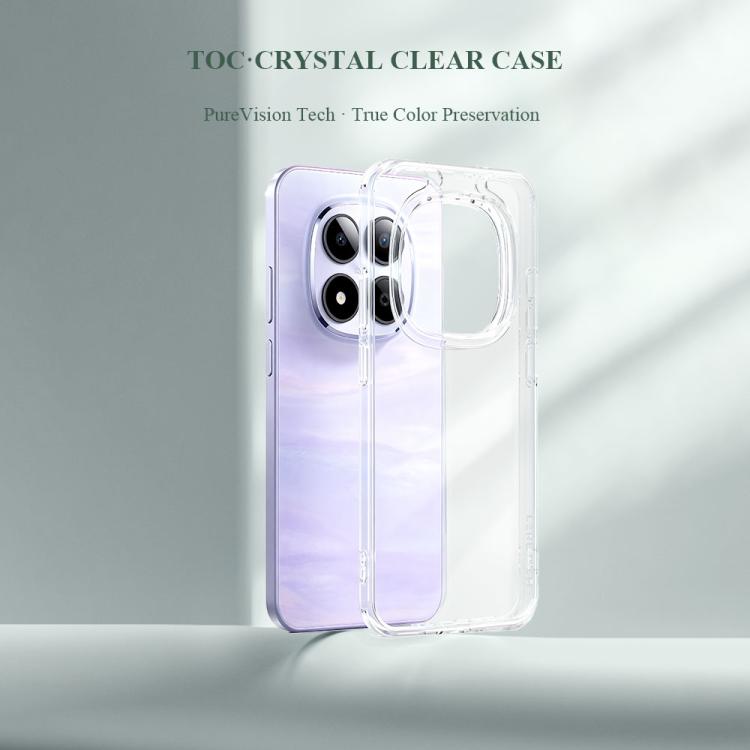 For Redmi Note 15 Pro 4G Global LeReach TOC Clear Series Dual-Composite Armor TPU + Acrylic Shockproof Phone Case - Transparent