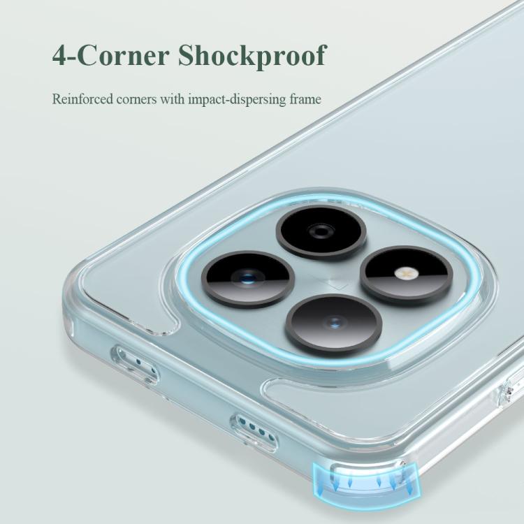 For Redmi Note 15 Pro 4G Global LeReach TOC Clear Series Dual-Composite Armor TPU + Acrylic Shockproof Phone Case - Transparent