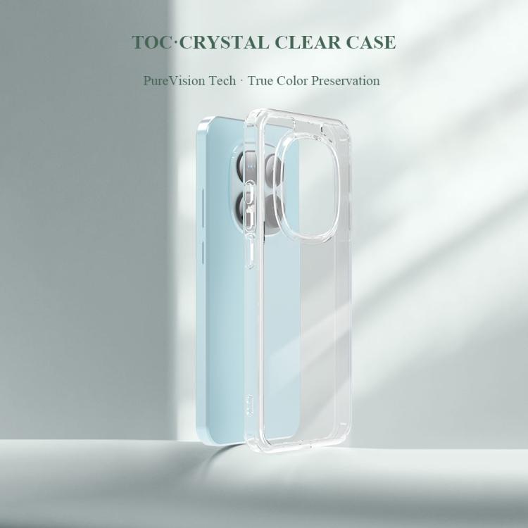 For Redmi Note 15 Pro 5G Global LeReach TOC Clear Series Dual-Composite Armor TPU + Acrylic Shockproof Phone Case - Transparent