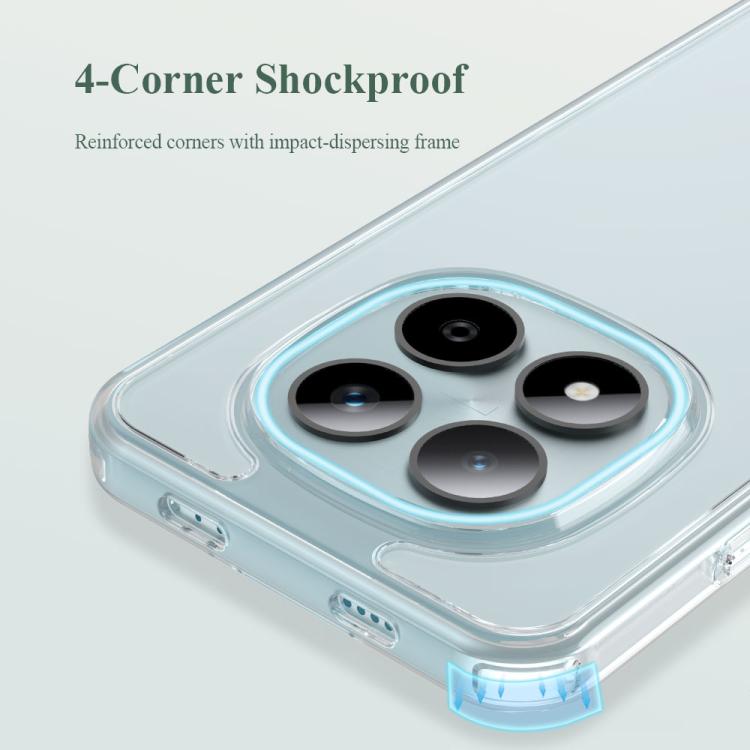 For Redmi Note 15 Pro 5G Global LeReach TOC Clear Series Dual-Composite Armor TPU + Acrylic Shockproof Phone Case - Transparent