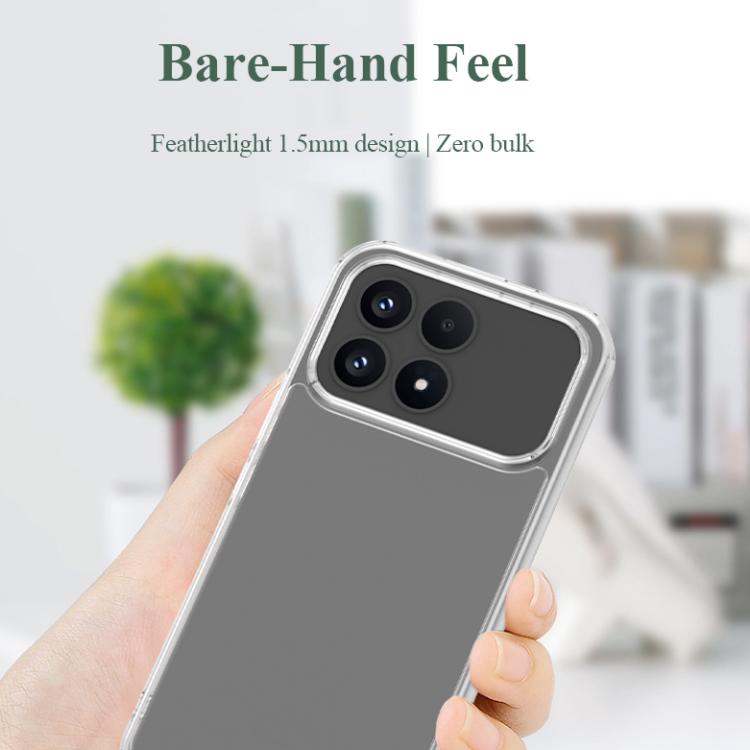 For Redmi K90/Poco F8 Pro 5G LeReach TOC Clear Series Dual-Composite Armor TPU + Acrylic Shockproof Phone Case - Transparent