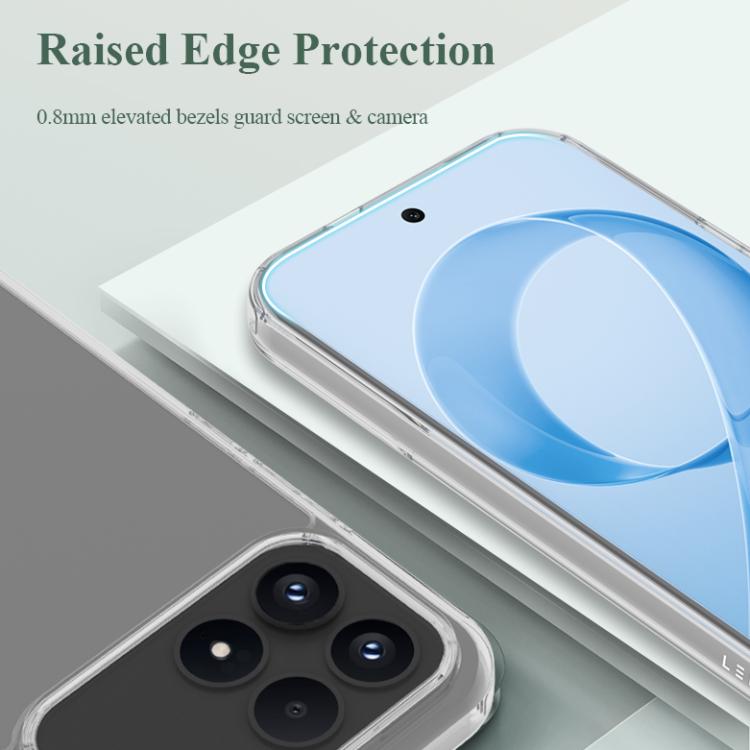 For Redmi K90/Poco F8 Pro 5G LeReach TOC Clear Series Dual-Composite Armor TPU + Acrylic Shockproof Phone Case - Transparent