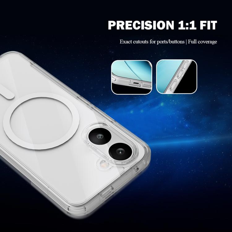 For Redmi Turbo 5 5G/Poco X8 Pro 5G LeReach TOC Clear Series Dual-Composite Armor TPU + Acrylic Shockproof Magnetic Phone Case - Transparent