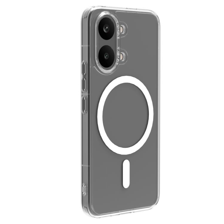 For Redmi Turbo 5 Max LeReach TOC Clear Series Dual-Composite Armor TPU + Acrylic Shockproof Magnetic Phone Case - Transparent