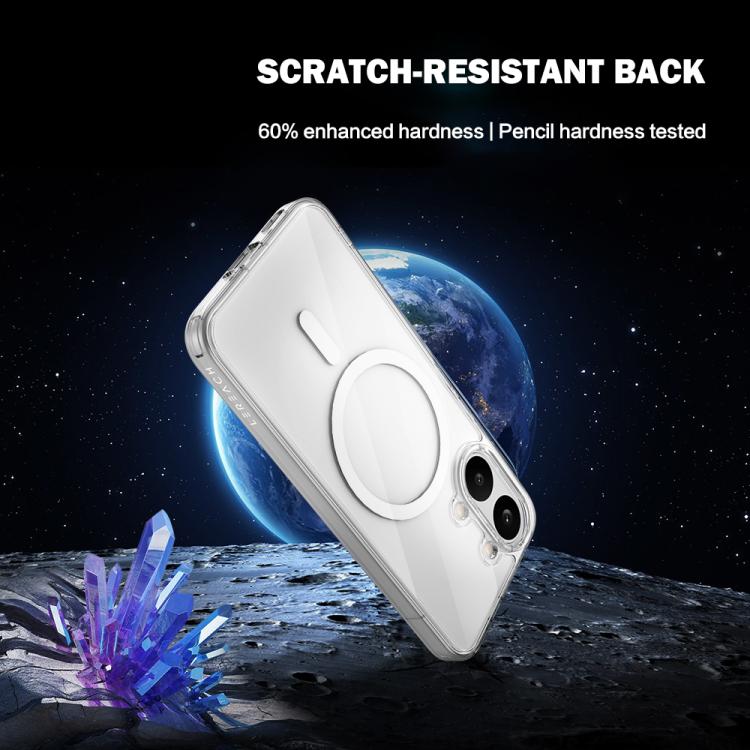 For Redmi Turbo 5 Max LeReach TOC Clear Series Dual-Composite Armor TPU + Acrylic Shockproof Magnetic Phone Case - Transparent