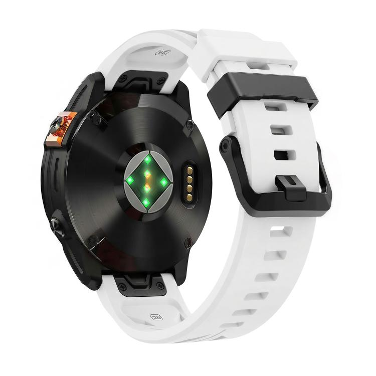 For Garmin 22mm Black Pin Buckle Silicone Watch Band