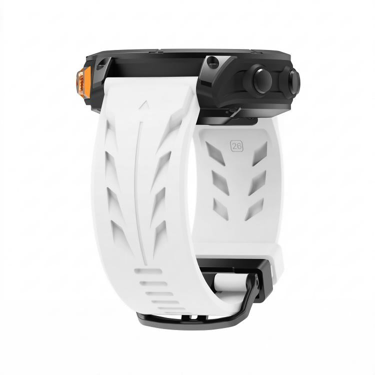 For Garmin 22mm Black Pin Buckle Silicone Watch Band