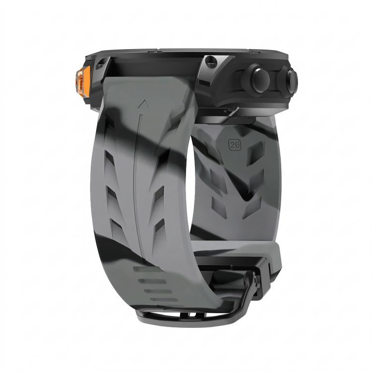 For Garmin 22mm Black Pin Buckle Silicone Watch Band