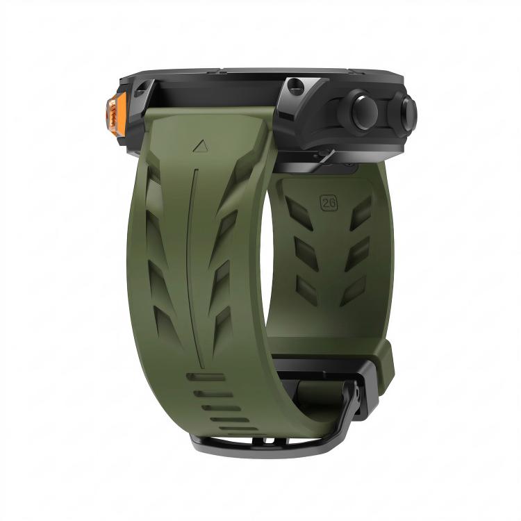 For Garmin 22mm Black Pin Buckle Silicone Watch Band