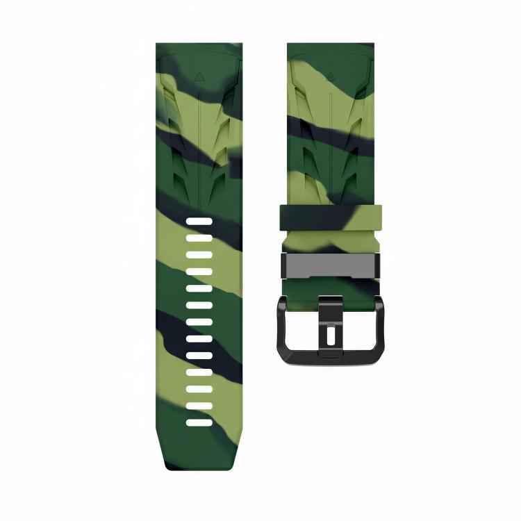 For Garmin 22mm Black Pin Buckle Silicone Watch Band