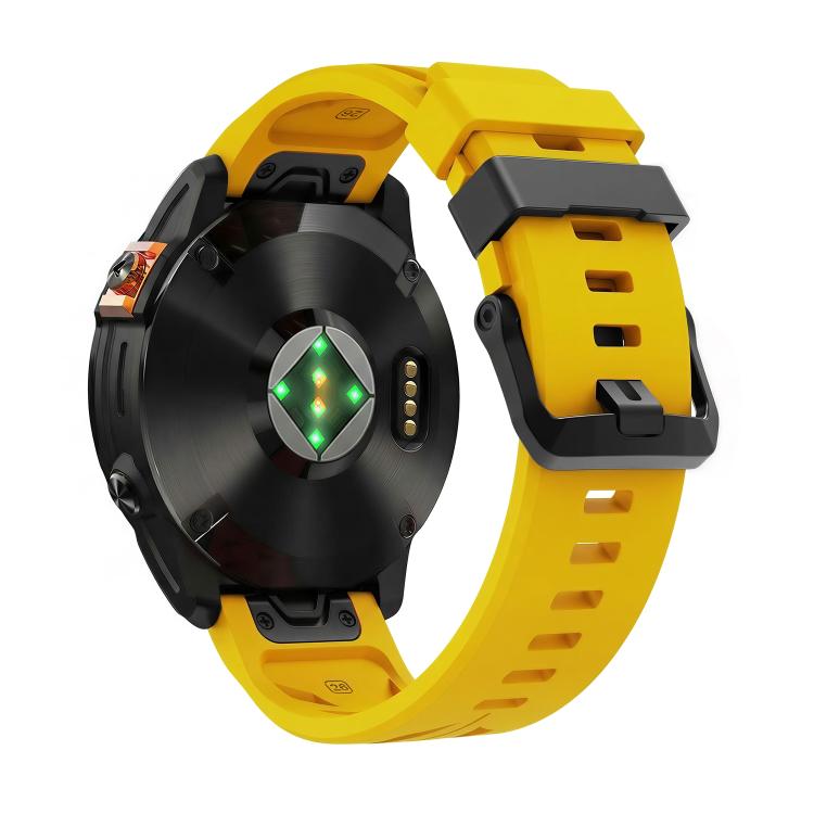 For Garmin 22mm Black Pin Buckle Silicone Watch Band