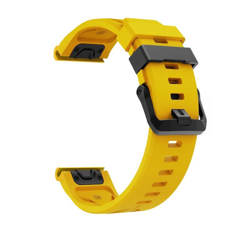 For Garmin 22mm Black Pin Buckle Silicone Watch Band