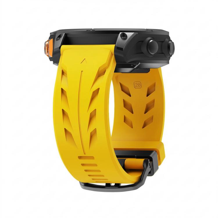 For Garmin 22mm Black Pin Buckle Silicone Watch Band