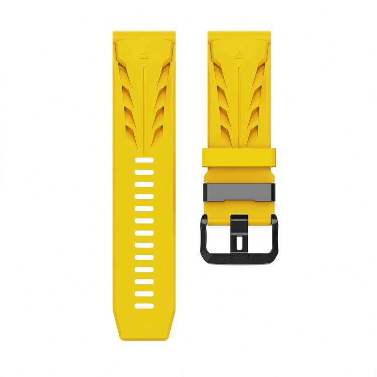 For Garmin 22mm Black Pin Buckle Silicone Watch Band