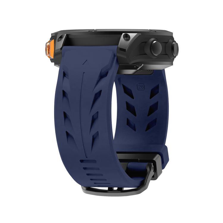 For Garmin 22mm Black Pin Buckle Silicone Watch Band
