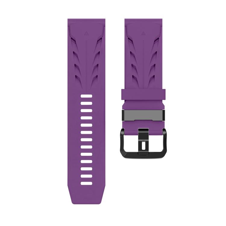 For Garmin 22mm Black Pin Buckle Silicone Watch Band