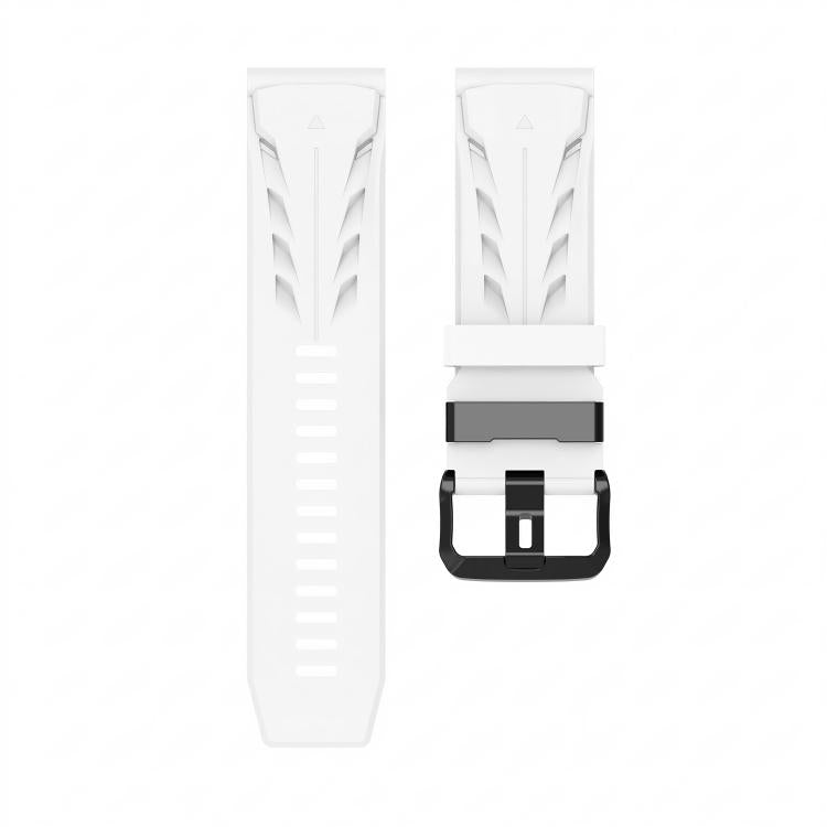 For Garmin 26mm Black Pin Buckle Silicone Watch Band