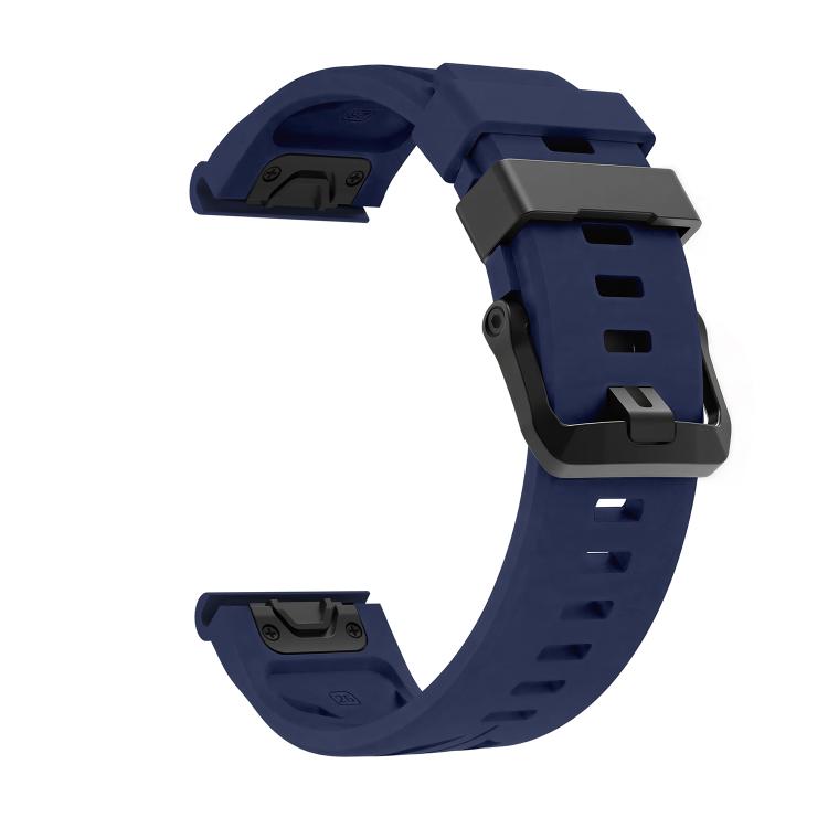 For Garmin 26mm Black Pin Buckle Silicone Watch Band