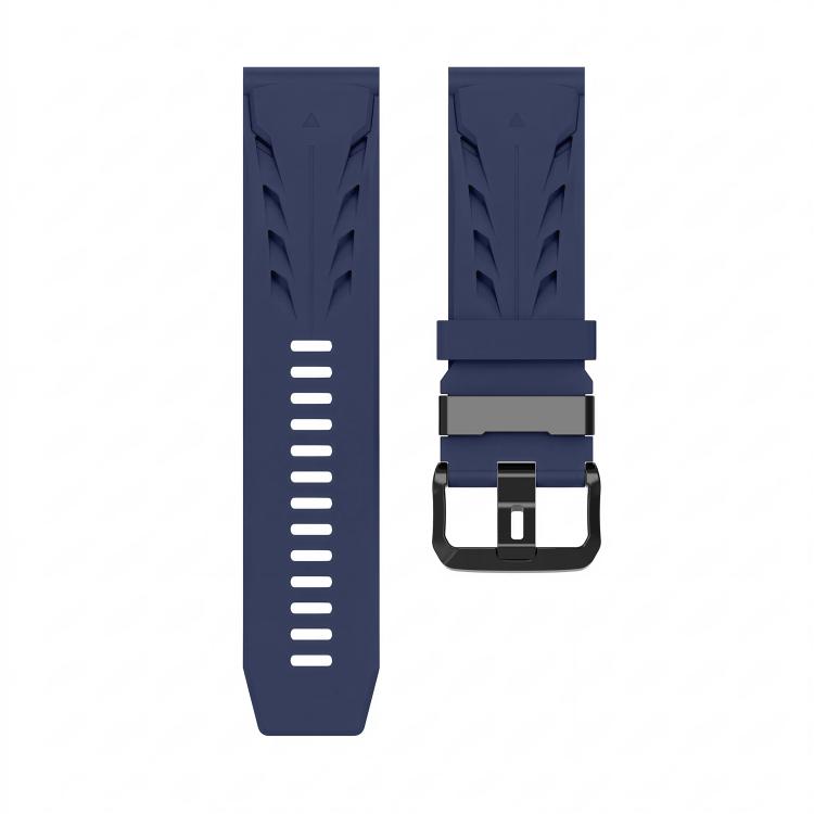 For Garmin 26mm Black Pin Buckle Silicone Watch Band