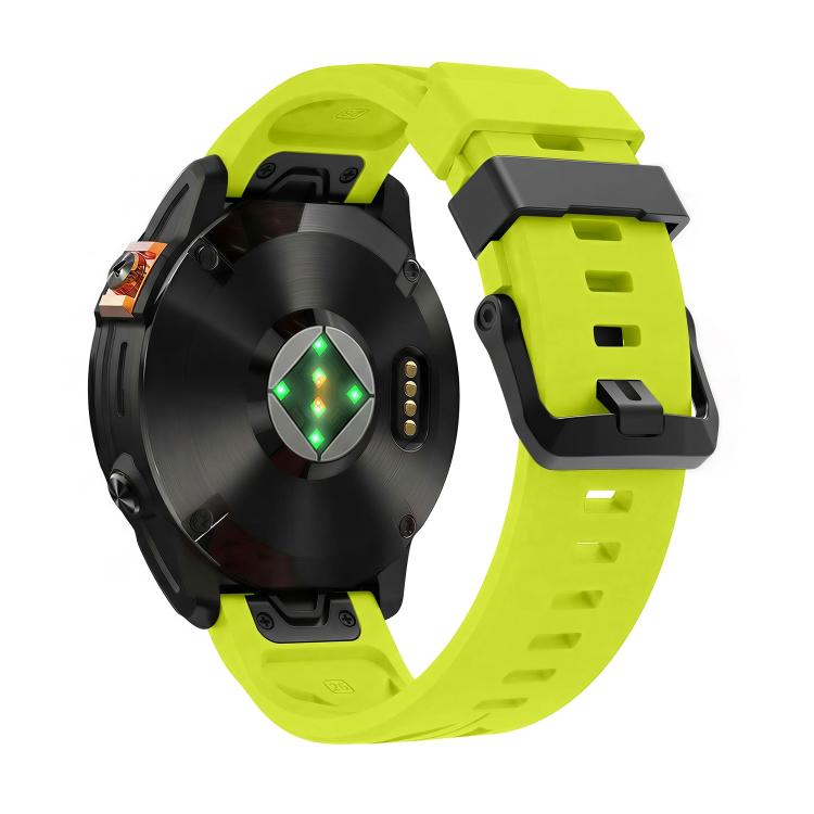 For Garmin 26mm Black Pin Buckle Silicone Watch Band