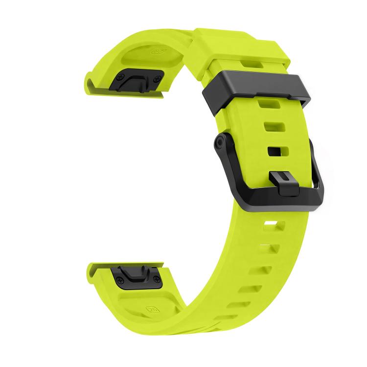 For Garmin 26mm Black Pin Buckle Silicone Watch Band
