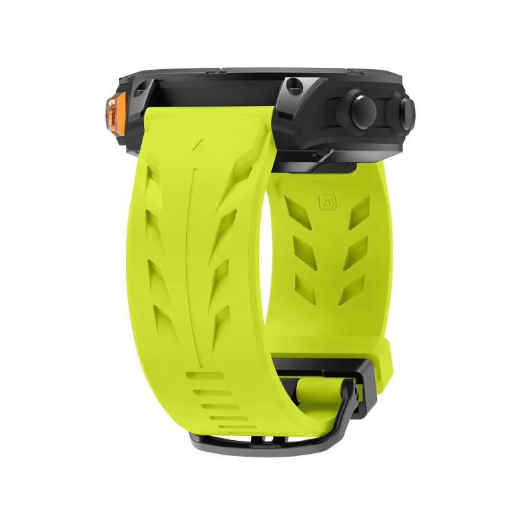 For Garmin 26mm Black Pin Buckle Silicone Watch Band
