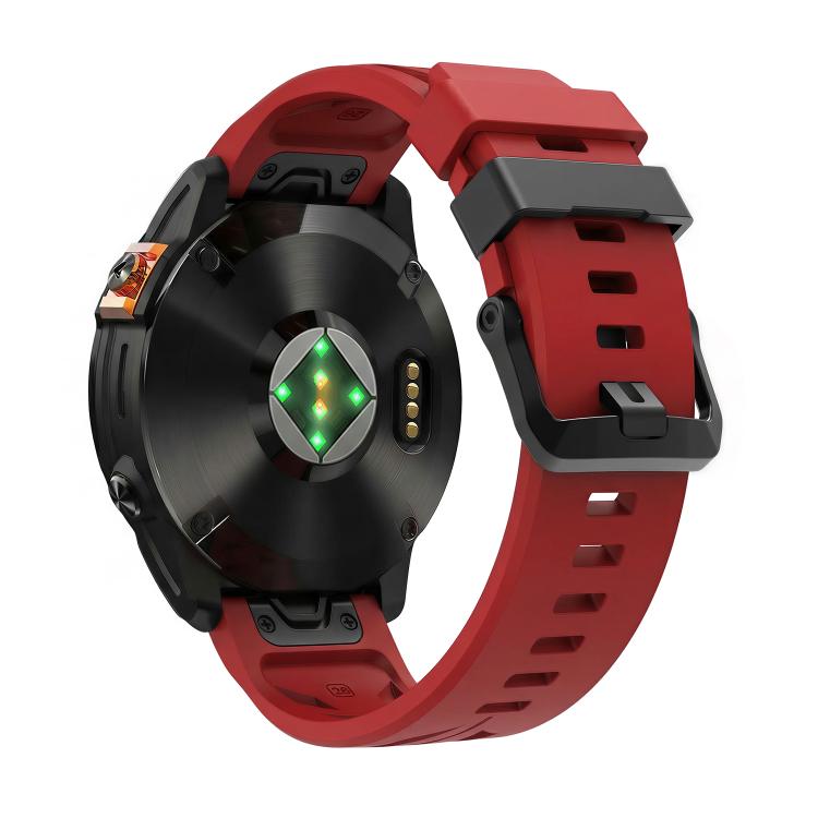 For Garmin 26mm Black Pin Buckle Silicone Watch Band