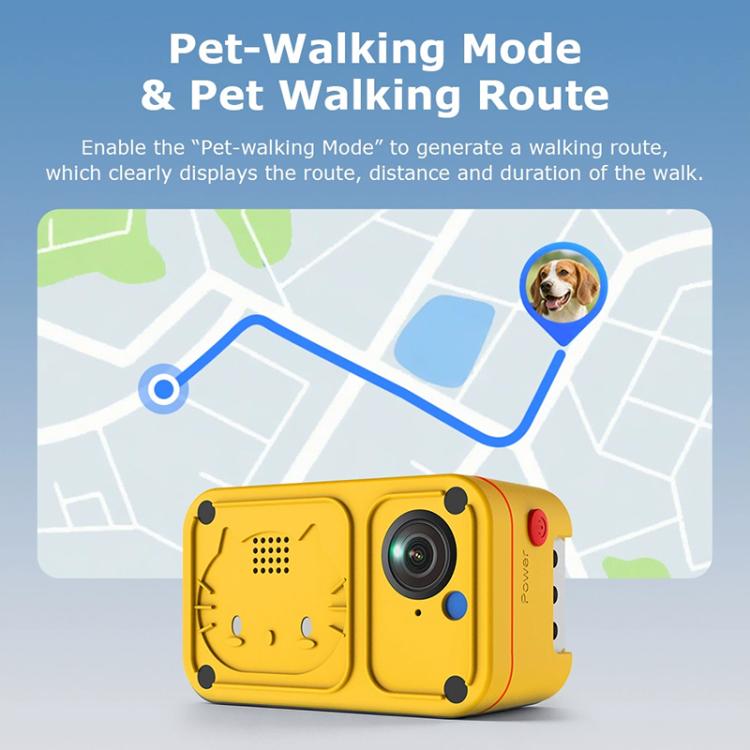 4G Outdoor Waterproof Pet GPS Location Tracker with Real-time Monitoring Camera, EU Version