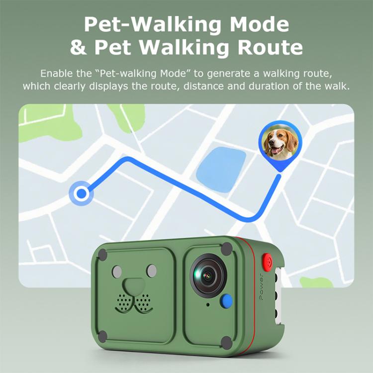 4G Outdoor Waterproof Pet GPS Location Tracker with Real-time Monitoring Camera, EU Version