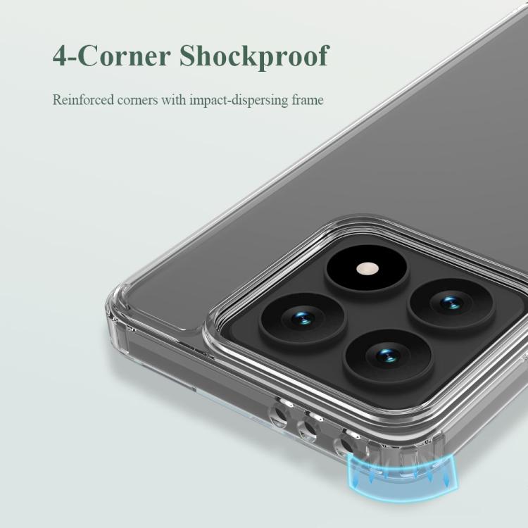 For Xiaomi 14T LeReach TOC Clear Series Dual-Composite Armor TPU + Acrylic Shockproof Phone Case