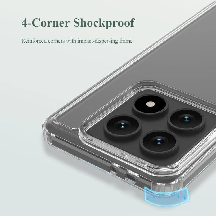 For Xiaomi 14T Pro LeReach TOC Clear Series Dual-Composite Armor TPU + Acrylic Shockproof Phone Case