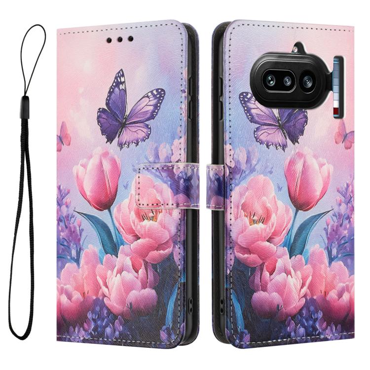 For Nothing Phone 4a Color Drawing Pattern Leather Phone Case