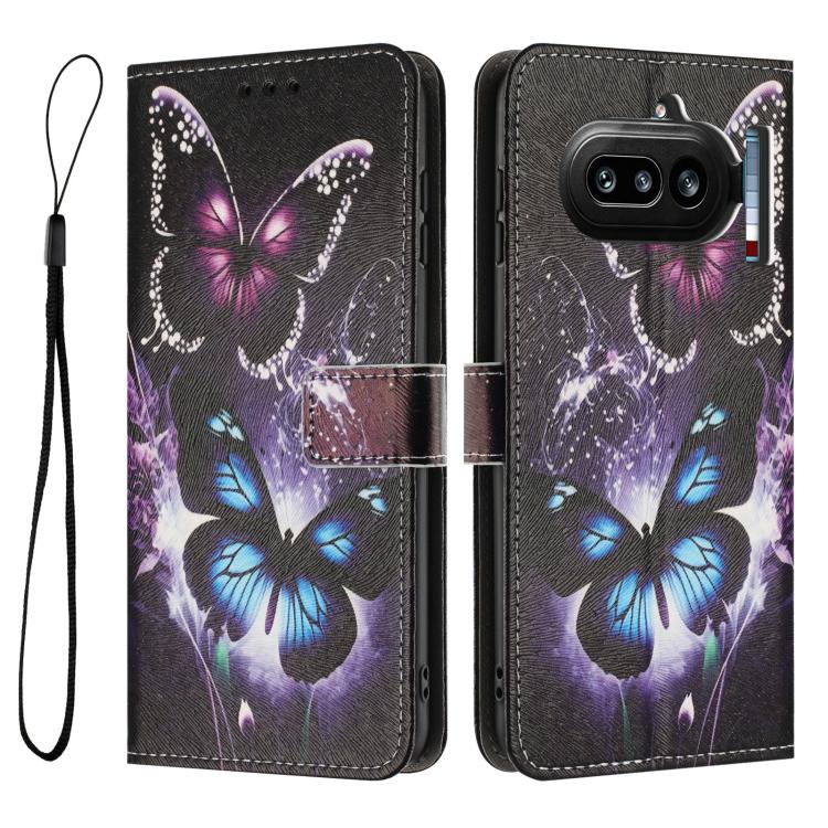For Nothing Phone 4a Color Drawing Pattern Leather Phone Case