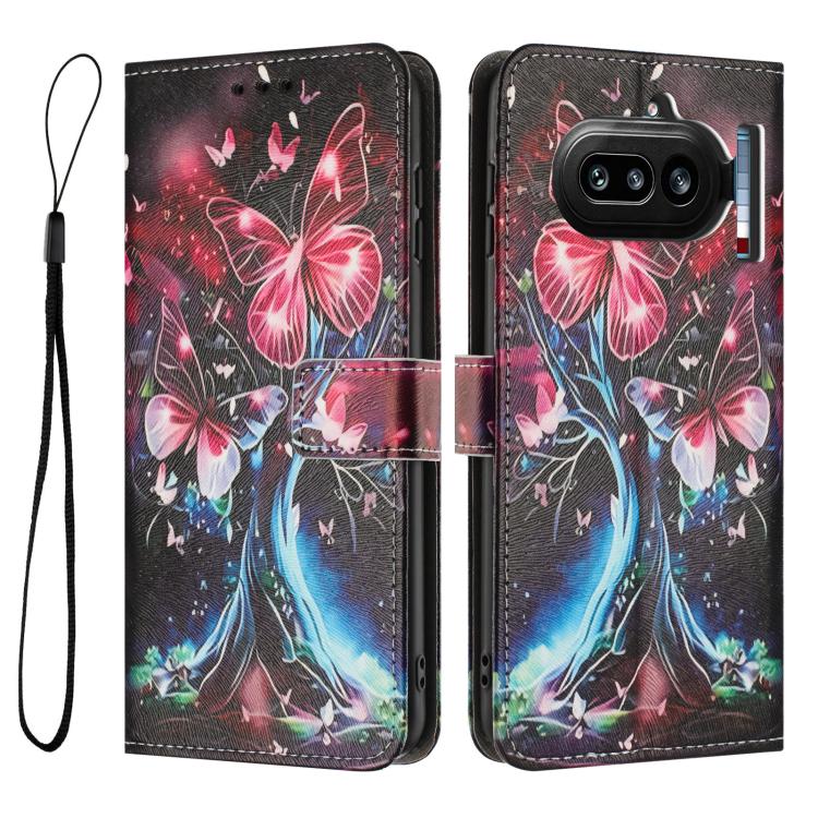 For Nothing Phone 4a Color Drawing Pattern Leather Phone Case