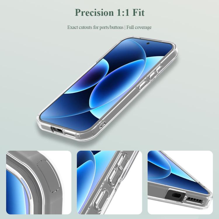 For Xiaomi 17 Pro Max LeReach TOC Clear Series Dual-Composite Armor TPU + Acrylic Shockproof Phone Case - Transparent