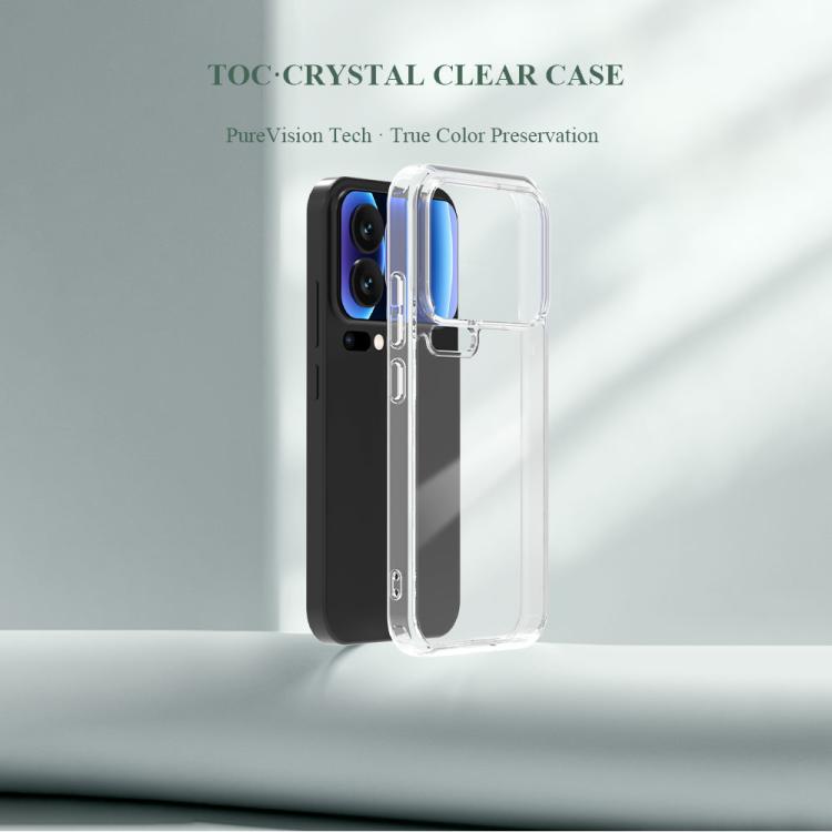 For Xiaomi 17 Pro Max LeReach TOC Clear Series Dual-Composite Armor TPU + Acrylic Shockproof Phone Case - Transparent